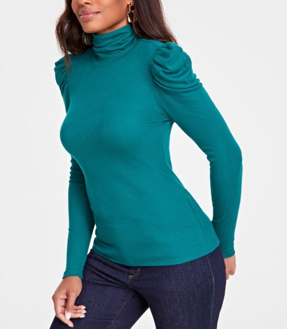 Inc International Concepts Women's Mock-Neck Puff-Sleeve Top Size XXL